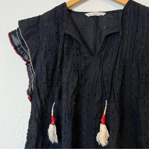 ACOS&A Ruffle Sleeve Tassel Front Top Small - Picture 2 of 8